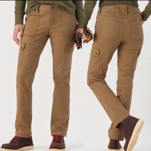 DuluthFlex Fire Hose Straight Leg Cargo Pants Curvesetter Brown Size 12